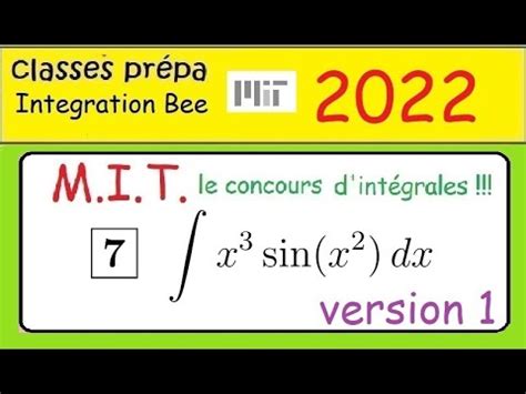 Mit Int Gration Bee Question Concours De Calculs D Int Grales