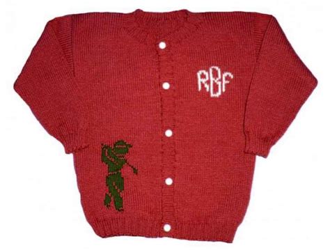 Personalized Golf Cardigan Sweater By Monogram Knits