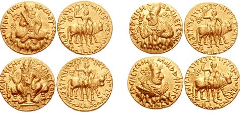 File:Four sets of Gold Coins of Vima Kadphises.jpg - Wikimedia Commons