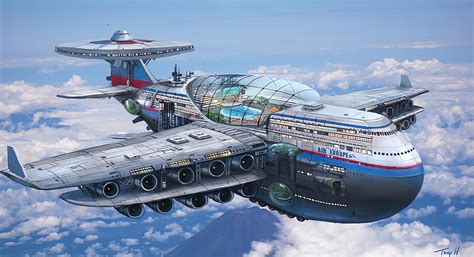 Airplane Concept Art by Tony Holmsten [3200x1736] [Retrofuturism] : r/Upscaler