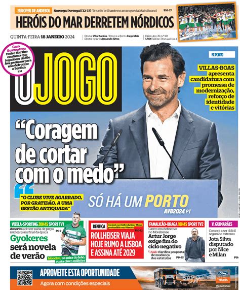 O Jogo 18 jan 2024 Jornais e Revistas SAPO pt Última hora e