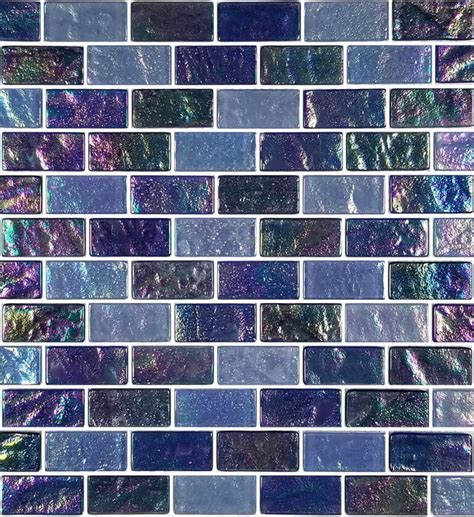 Blue Blend 1 X 2 Gc62348b6 Glass Tile By Artistry In Mosaics