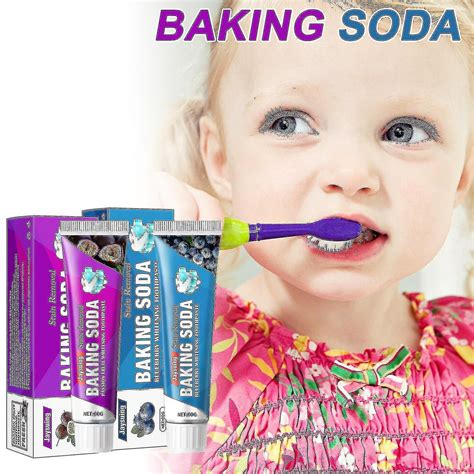 Jaysuing Baking Soda Toothpaste Whitening Teeth Blueberry Passion Fruit