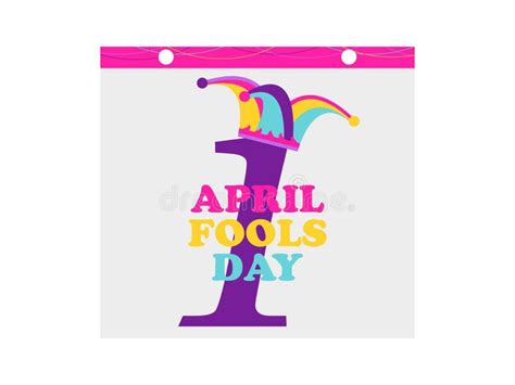 April Fools Day Jester Hat Cap And Bells Stock Vector Illustration