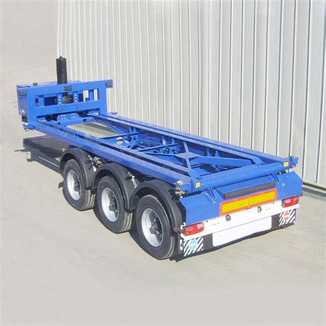 2 3 Axles 20FT 40FT Shipping Container Gooseneck Skeleton Container