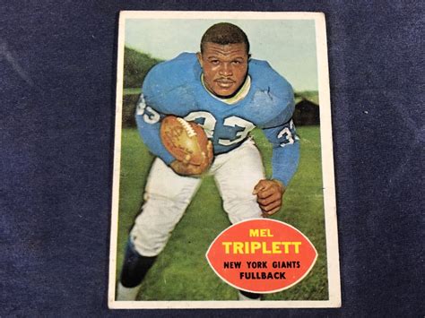 O Football Card Mel Triplett New York Giants Topps Card