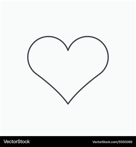 Heart icon love sign Royalty Free Vector Image