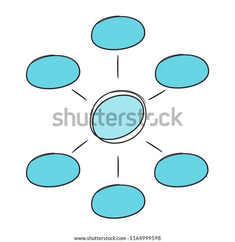 Blue Hand Drawn Business Diagram Template Stock Vector Royalty Free