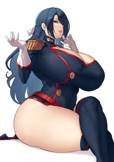 Rule 34 1girls Anti Demon Corps Uniform Aster Crowley Azuma Fubuki Belt Blue Eyes Blue Hair