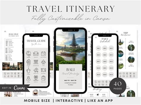 Pages Travel Itinerary Template Bali Travel Itinerary Travel