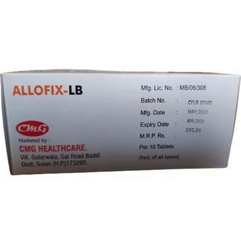 Allofix LB Cefixime And Lactic Acid Bacillus Dispersible Tablets 200