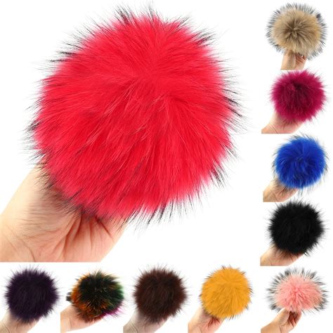 Cm Multicolor Raccoon Mink Faux Fox Fur Ball Colorful Fur