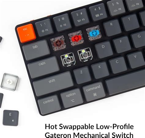 Keychron K Ultra Slim Layout Keys Wireless Bluetooth Wired Mechanical Keyboard Hot