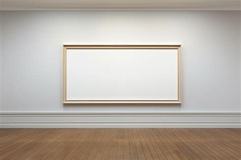 Empty Gallery Spaces In A Museum Blank Walls And Frames For Art And