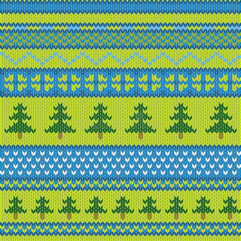 Scandinavian Style Seamless Knitted Pattern Colors Yellow White