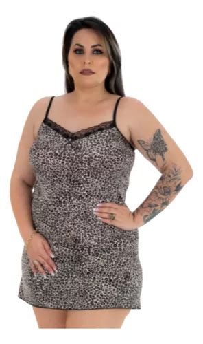 Camisola Sensual Plus Size Liganete On A Oncinha Parcelamento Sem Juros