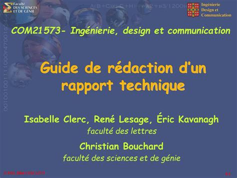 Ppt Guide De Rédaction Dun Rapport Technique Powerpoint Presentation