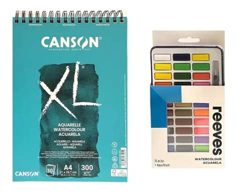 Block Canson Xl Aquarell A Gr Lata Acuarelas Reeves X