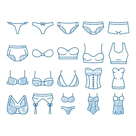 Lingerie Bras Panties Icon Hand Drawn Illustration Vector Art At Vecteezy