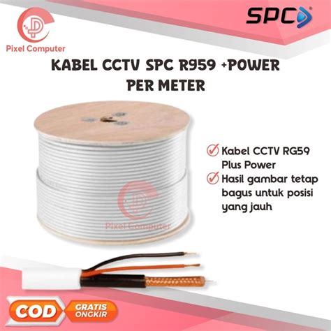 Jual Kabel Coaxial Cctv Spc Rg Power Titanium Eceran Per Meter