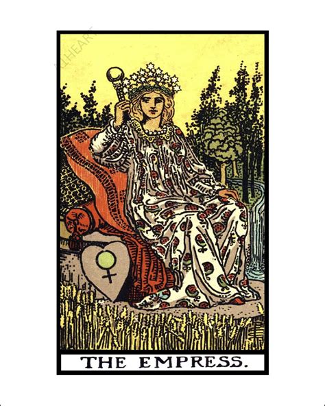 Tarot Card The Empress Poster Print Arcana Occult Stately Etsy