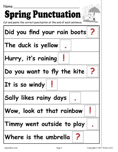 Grade 3 Punctuation Worksheets With Answers