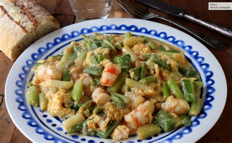 Receta De Revuelto De Ajetes Con Gambas La Cena Ligera Para Combatir