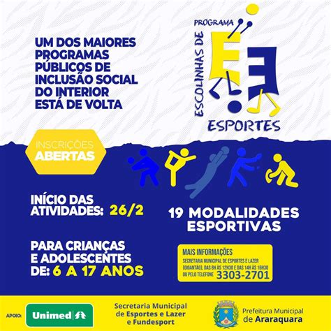 Escolinhas De Esportes Tem Inscri Es Abertas Em Araraquara