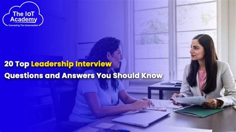 Top 20 Leadership Interview Questions And Answers You Should Know