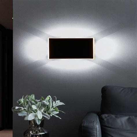 Applique Murale Luminaire De Salon M Tal Noir Mat Opale Couloir Led Er