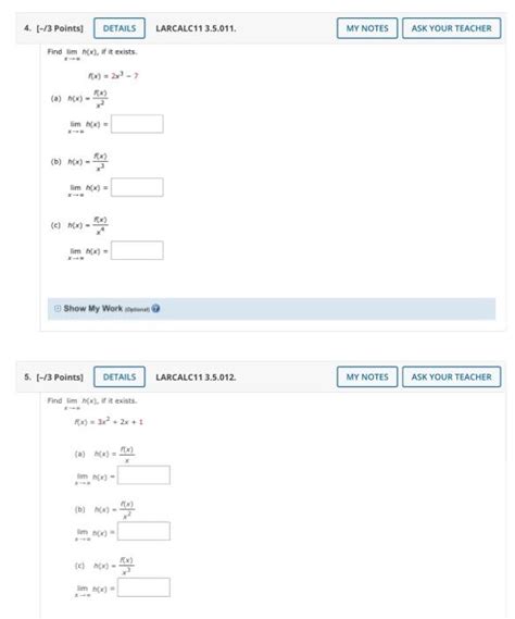 Solved Find Limx→∞tx If It Exists Fx2x3−7 A