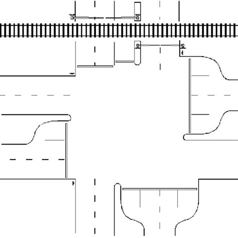 Signalized At Grade Intersection Near Highway Railroad Grade Crossing