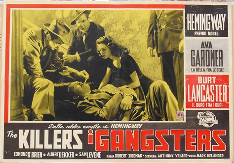 FOTOBUSTA 6 THE KILLERS I GANGSTER HEMINGWAY LANCASTER GARDNER