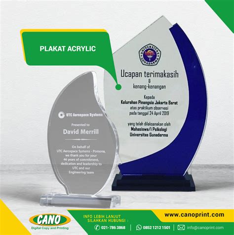 Plakat Akrilik Piala Akrilik Trophy Akrilik Box Eksklusif