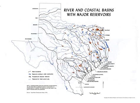 Map Of Texas With Cities And Rivers And Travel Information - Texas ...