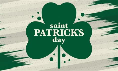 Premium Vector Happy Saint Patricks Day Irish Holiday Clover And