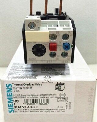 Pc Siemens Thermal Overload Relay Ua C Ua C Wc Ebay