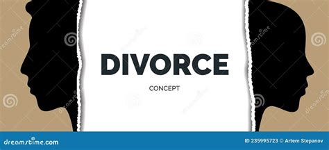 Divorce Concept Divorced Couple Metaphor Relationship Breakup Stock