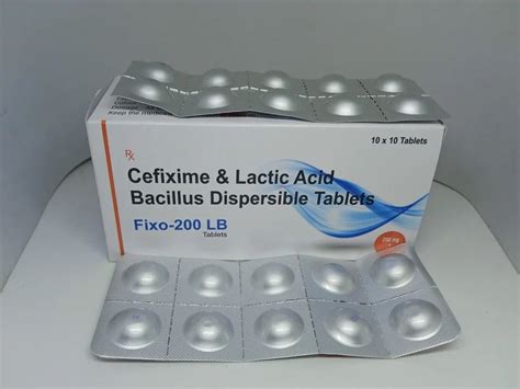 FIXO 200 LB Cefixime Lactic Acid Bacillus Dispersible Tablets 200 Mg