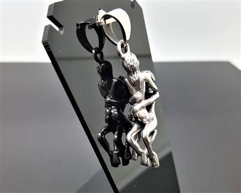 Sterling Silver 925 Erotic Pendant Kama Sutra Pose Sex Love Man Woman Sexy Jewelry Eliz