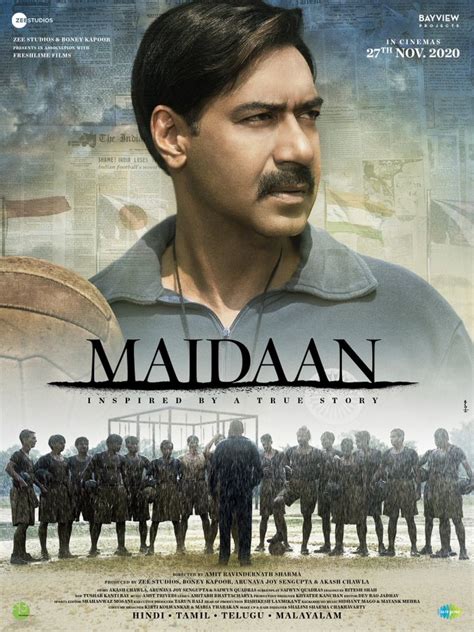 Maidaan First Look Posters Featuring Ajay Devgn Releases 27 November 2020