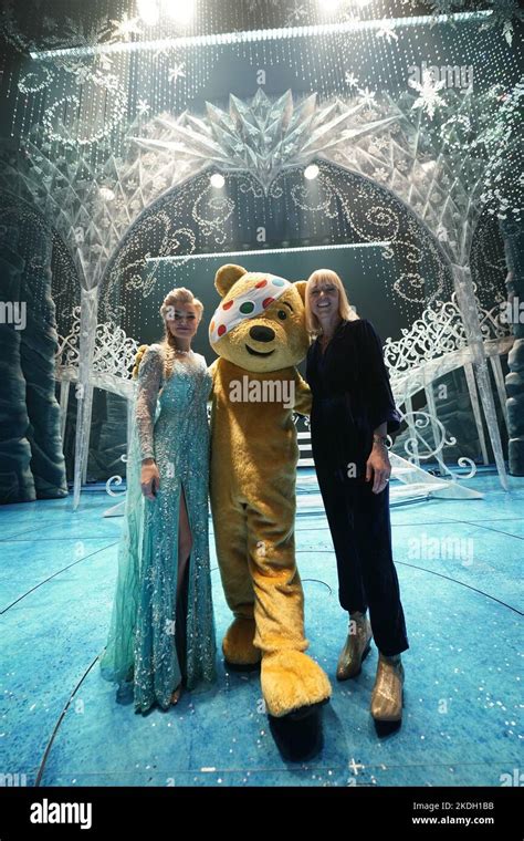 Samantha Barks Who Plays Elsa Pudsey Bear And Sara Cox Right At