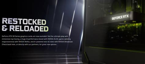 Nvidia Launches Restocked And Reloaded Gpu Availability Campaign