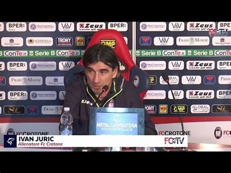 Post Pro Vercelli Mister Juric In Conferenza Video Dailymotion