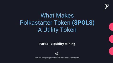 Polkastarter On Twitter Part 2 Of Our Utiliy Token Series