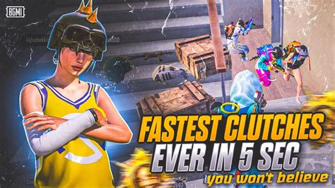 😱worlds Fastest Clutches Ever In Bgmi Intense 1v4 Clutches In