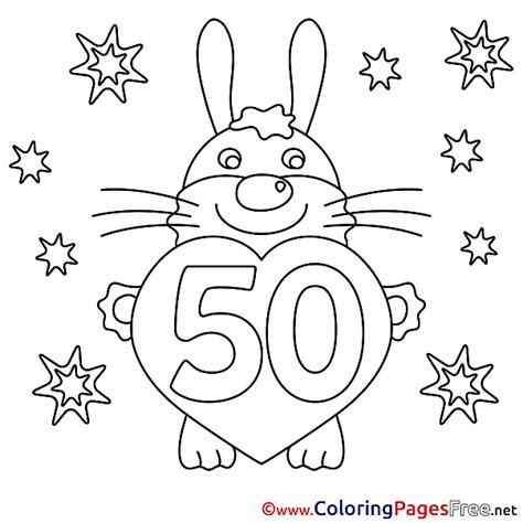 Number 50 Coloring Page Sketch Coloring Page