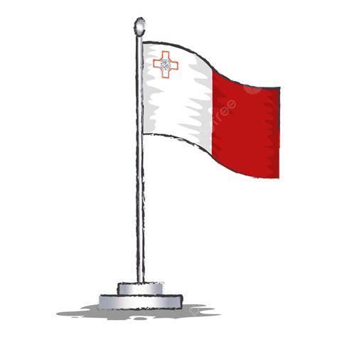 Malta Islands Flag Vector Illustration Malta Islands Flag Vector