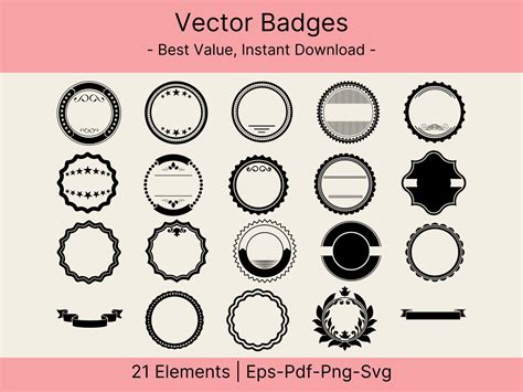 Badges Svg Badge Vector Clipart Svg Badges Vector Eps Stamps Png