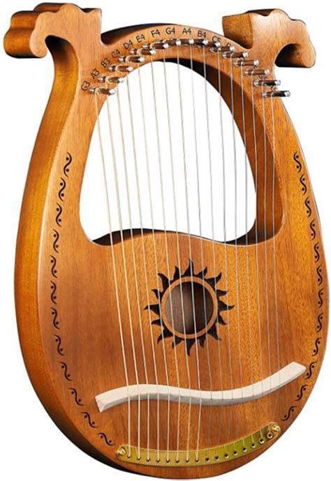 Pecy 16 String Wood Lyre Harp16 String Lyre Unique Patterns Carved